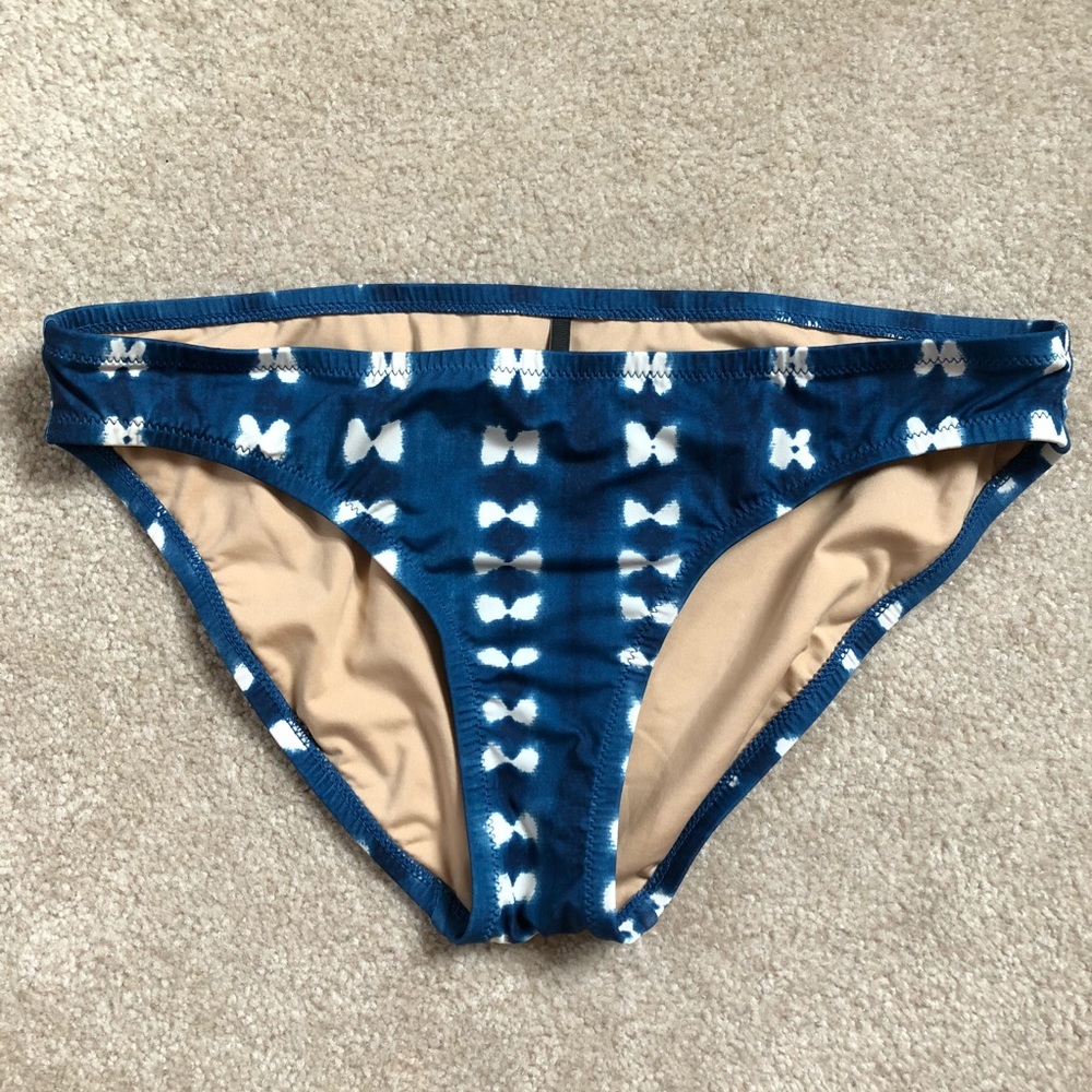 J. Crew Blue Tie-Dye Printed Bikini Bottom